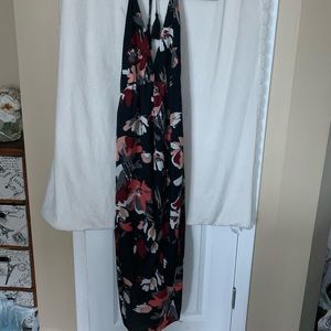 Fab’rik high low dress floral V-neck halter